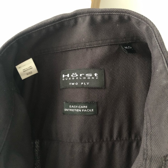 SALE HORST Men Black Shirt Cotton SZ 16.5 XL - Picture 2 of 8